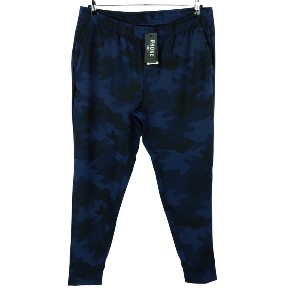 NWT Rhone Navy Blue Camo Spar Jogger Pants Mens XL